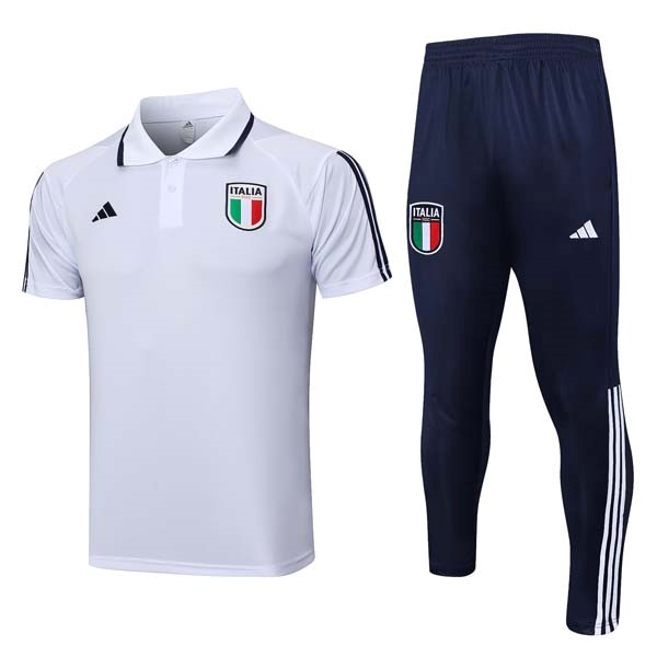 Polo Italien Komplett Set 2023-24 Weiß Blau